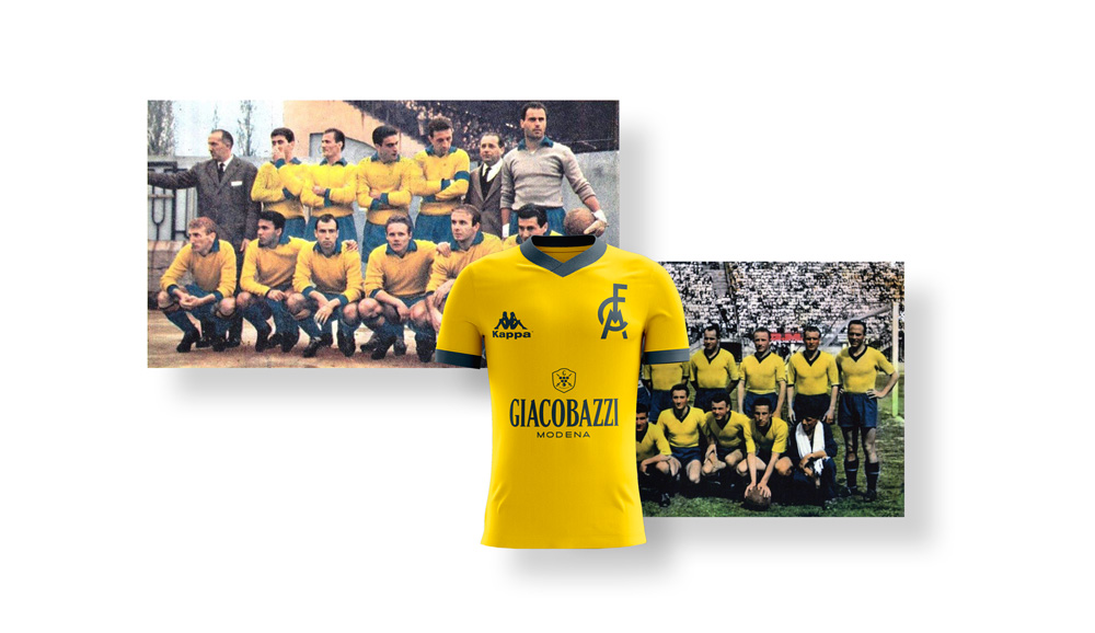 Modena, Italy, June 2022, Modena Football Club 2018 yellow flag